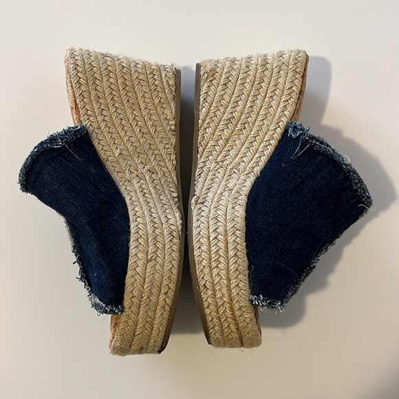 Sugar Helper Denim Flatform Wedge Espadrilles - Picture 4 of 7
